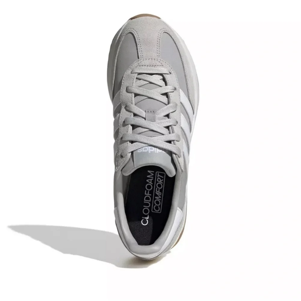 Adidas~Run 70’s~2.0~Classic Gray and White Sneakers - Picture 2 of 7